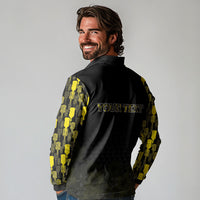 Personalised Aloha Hawaii Kahili Long Sleeve Polo Shirt Kanaka Maoli With Kakau Pattern