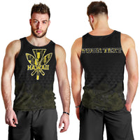 Personalised Aloha Hawaii Kahili Men Tank Top Kanaka Maoli With Kakau Pattern
