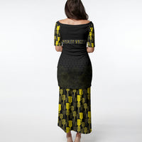 Personalised Aloha Hawaii Kahili Puletasi Kanaka Maoli With Kakau Pattern