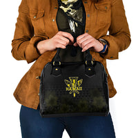 Aloha Hawaii Kahili Shoulder Handbag Kanaka Maoli With Kakau Pattern