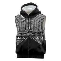 Philippines Igorot Tribal Inspired Sleeveless Zip Hoodie Black Version