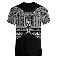 Philippines Igorot Tribal Inspired Women V-Neck T-Shirt Black Version