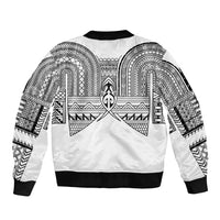 Philippines Igorot Tribal Inspired Sleeve Zip Bomber Jacket White Version