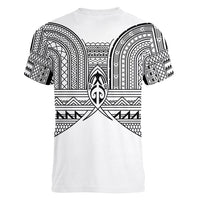 Philippines Igorot Tribal Inspired Women V-Neck T-Shirt White Version
