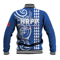 Samoa HRPP Party Baseball Jacket Polynesian Pattern - Polynesian Pride