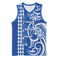 Samoa HRPP Party Basketball Jersey Polynesian Pattern - Polynesian Pride