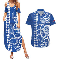 Samoa HRPP Party Couples Matching Summer Maxi Dress and Hawaiian Shirt Polynesian Pattern - Polynesian Pride