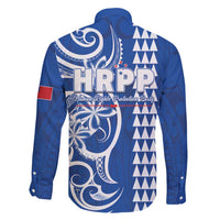 Samoa HRPP Party Family Matching Off Shoulder Maxi Dress and Hawaiian Shirt Polynesian Pattern - Polynesian Pride