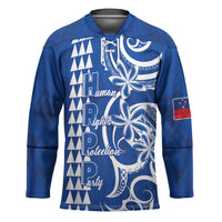 Samoa HRPP Party Hockey Jersey Polynesian Pattern - Polynesian Pride