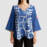 Samoa HRPP Party Kimono Sleeve Blouse Polynesian Pattern - Polynesian Pride