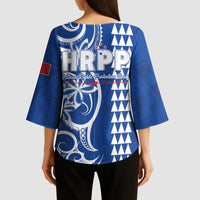 Samoa HRPP Party Kimono Sleeve Blouse Polynesian Pattern - Polynesian Pride