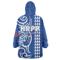Samoa HRPP Party Wearable Blanket Hoodie Polynesian Pattern - Polynesian Pride