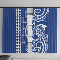 Samoa HRPP Party Window Curtain Polynesian Pattern - Polynesian Pride