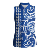 Samoa HRPP Party Women Sleeveless Polo Shirt Polynesian Pattern - Polynesian Pride