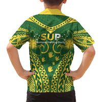 Samoa SUP Family Matching Long Sleeve Bodycon Dress and Hawaiian Shirt Samoan Coat Of Arms LT05 - Polynesian Pride