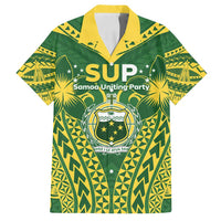 Samoa SUP Family Matching Long Sleeve Bodycon Dress and Hawaiian Shirt Samoan Coat Of Arms LT05 Dad's Shirt - Short Sleeve Green - Polynesian Pride