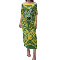 Samoa SUP Family Matching Puletasi and Hawaiian Shirt Samoan Coat Of Arms - Polynesian Pride