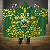 Samoa SUP Hooded Blanket Samoan Coat Of Arms - Polynesian Pride