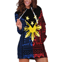 Philippines Sun Star Hoodie Dress Igorot Tribal Inspiration - Polynesian Pride