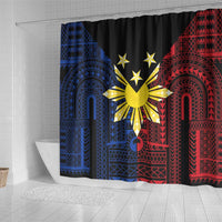 Philippines Sun Star Shower Curtain Igorot Tribal Inspiration - Polynesian Pride