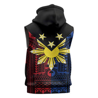 Philippines Sun Star Sleeveless Hoodie Igorot Tribal Inspiration - Polynesian Pride