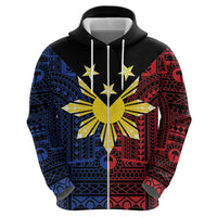 Philippines Sun Star Zip Hoodie Igorot Tribal Inspiration - Polynesian Pride