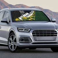 Rugby New Zealand And South Africa Auto Sun Shade Silver Fern With Springboks