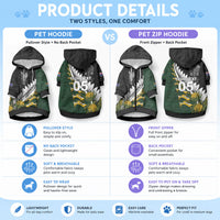 Custom Rugby New Zealand And South Africa Pet Hoodie Silver Fern With Springboks