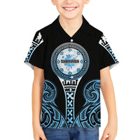 Personalized Fiji Obstacle Race 2023 Family Matching Off Shoulder Short Dress and Hawaiian Shirt Go Champion LT05 Son's Shirt Blue - Polynesian Pride