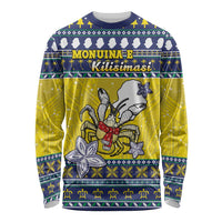 Niue The Rock Christmas Long Sleeve Shirt Niuean Crab Monuina E Kilisimasi