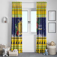 Tokelau Christmas Window Curtain Tokelauan Badge Manuia Te Kilihimahi