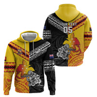 New Zealand And Papua New Guinea Rugby Custom Hoodie Maori Kiwi With Bird of Paradise