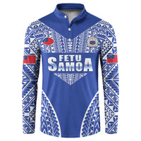 Fetu Samoa Rugby Custom Button Sweatshirt Go Champions