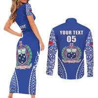 Fetu Samoa Rugby Custom Couples Matching Short Sleeve Bodycon Dress and Long Sleeve Button Shirt Go Champions