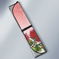 New Zealand Parrot Kaka Auto Sun Shade Maori Koru With Pohutukawa Flowers - Polynesian Pride