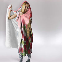 New Zealand Parrot Kaka Hooded Blanket Maori Koru With Pohutukawa Flowers - Polynesian Pride
