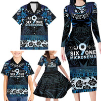 Micronesia FSM 691 Family Matching Long Sleeve Bodycon Dress and Hawaiian Shirt Respect Culture