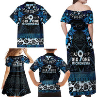 Micronesia FSM 691 Family Matching Off Shoulder Maxi Dress and Hawaiian Shirt Respect Culture