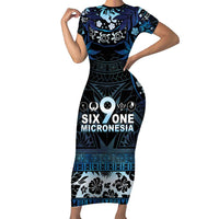 Micronesia FSM 691 Family Matching Short Sleeve Bodycon Dress and Hawaiian Shirt Respect Culture