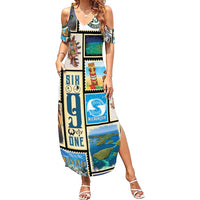 FSM Micronesia Culture Family Matching Summer Maxi Dress and Hawaiian Shirt