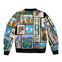 FSM Micronesia Culture Sleeve Zip Bomber Jacket