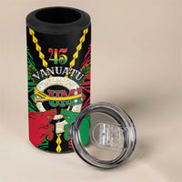 Vanuatu 46th Independence Day 4 in 1 Can Cooler Tumbler Long God Yumi Stanap Wild Boar LT05 - Polynesian Pride