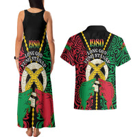 Vanuatu 46th Independence Day Couples Matching Tank Maxi Dress and Hawaiian Shirt Long God Yumi Stanap Wild Boar LT05 - Polynesian Pride