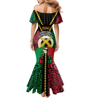 Vanuatu 46th Independence Day Family Matching Mermaid Dress and Hawaiian Shirt Long God Yumi Stanap Wild Boar LT05 - Polynesian Pride