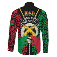 Vanuatu 46th Independence Day Family Matching Off Shoulder Short Dress and Hawaiian Shirt Long God Yumi Stanap Wild Boar LT05 - Polynesian Pride