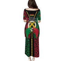 Vanuatu 46th Independence Day Family Matching Puletasi and Hawaiian Shirt Long God Yumi Stanap Wild Boar LT05 - Polynesian Pride