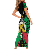 Vanuatu 46th Independence Day Family Matching Short Sleeve Bodycon Dress and Hawaiian Shirt Long God Yumi Stanap Wild Boar LT05 - Polynesian Pride