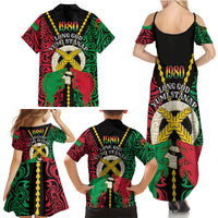 Vanuatu 46th Independence Day Family Matching Summer Maxi Dress and Hawaiian Shirt Long God Yumi Stanap Wild Boar LT05 - Polynesian Pride