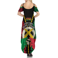 Vanuatu 46th Independence Day Family Matching Summer Maxi Dress and Hawaiian Shirt Long God Yumi Stanap Wild Boar LT05 - Polynesian Pride