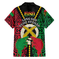 Vanuatu 46th Independence Day Family Matching Tank Maxi Dress and Hawaiian Shirt Long God Yumi Stanap Wild Boar LT05 - Polynesian Pride